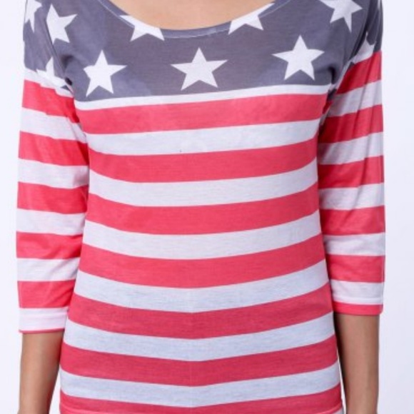American flag red white and blue top - Picture 3 of 3